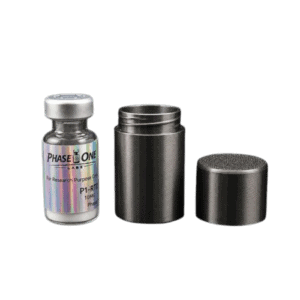 Phase One Labz research supplement bottle with container and cap for lab use.